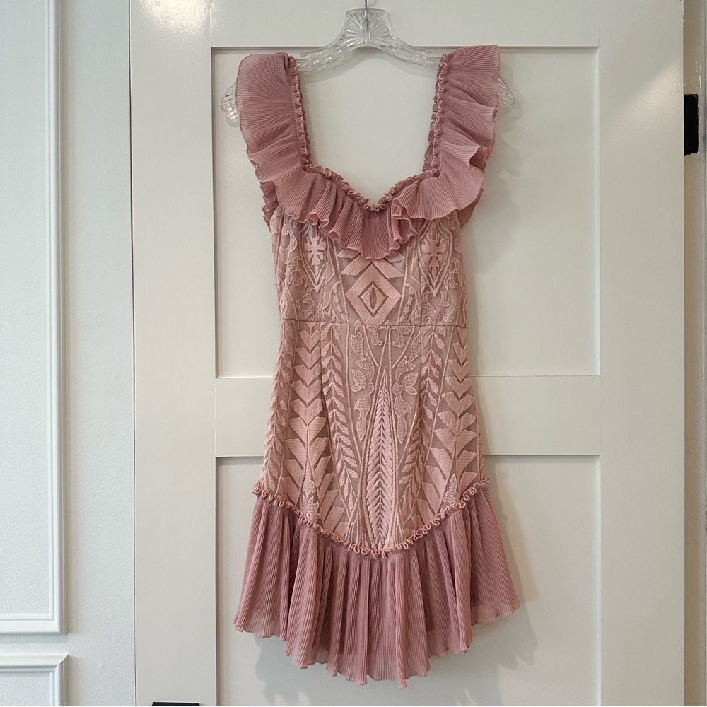 NWT Pink Corset Off The Shoulder Dress